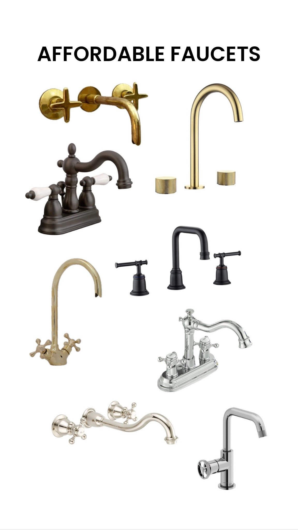 A round up of some really cute, affordable faucets!
