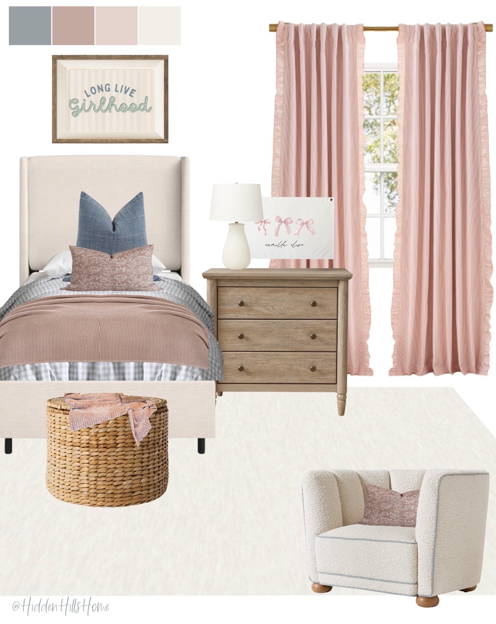 Girls bedroom decor ideas, girls room decor, home decor, toddler girls room, young girls bedroom mood board, nightstands, bedroom design, kids room 
#bedroom 

#LTKKids #LTKHome #LTKSaleAlert
