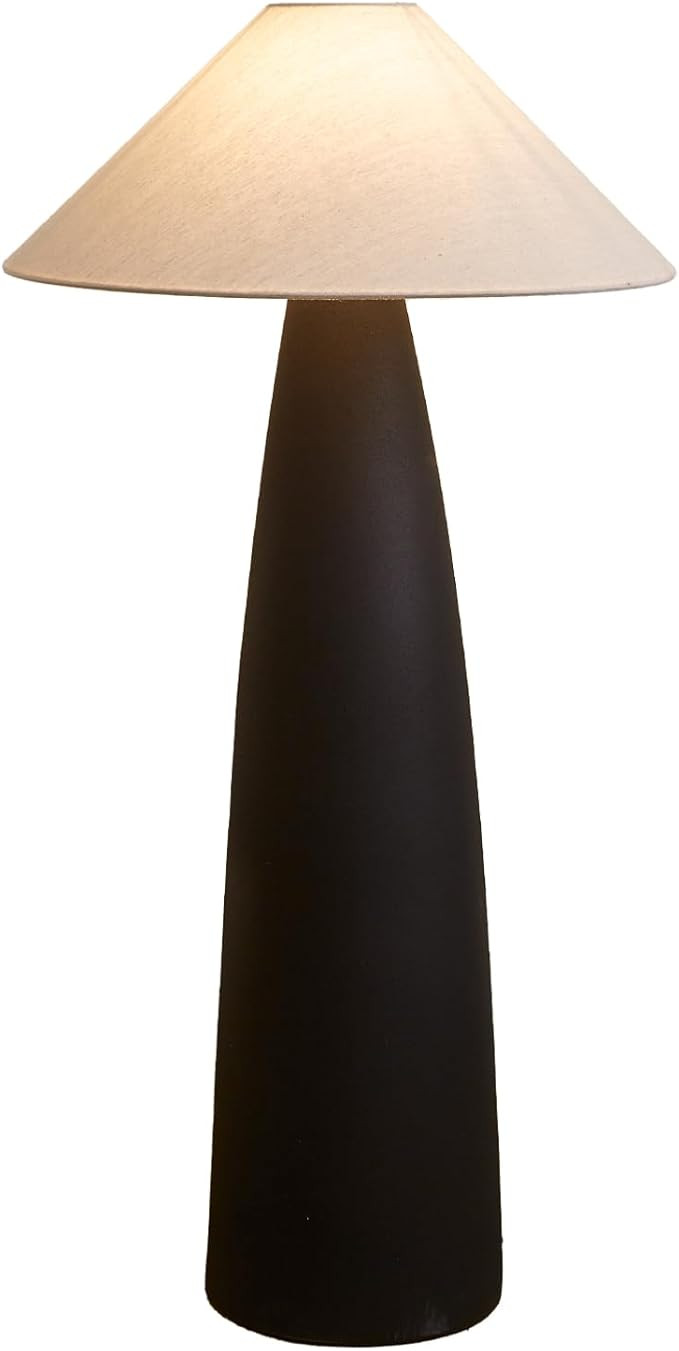 SOMINA Handmade Wabi Sabi Ceramic Floor Lamp with Linen Shade, 42.5" Height, E27 Bulb Included, V... | Amazon (US)