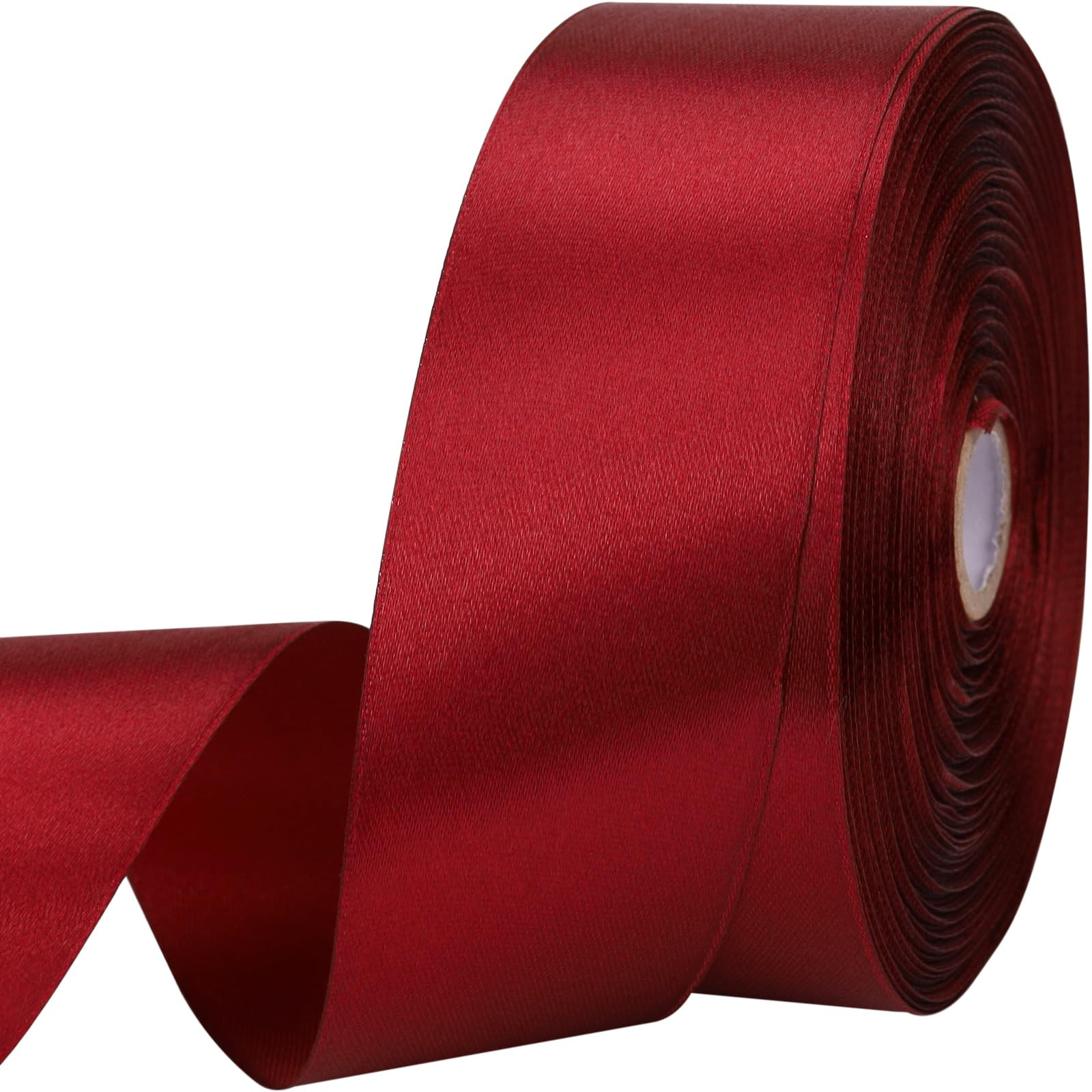 1-1/2 inches 50 Yard Wine red Satin Ribbon for Gift Wrapping, Wedding, Crafts, Christmas,Easter, ... | Amazon (US)