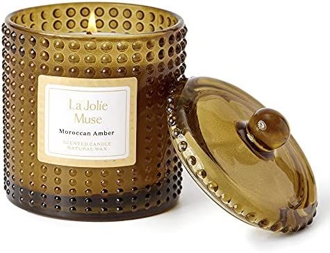 LA JOLIE MUSE Moroccan Amber Scented Candles, Holiday Candles for Home Scented, Luxury Glass Jar ... | Amazon (US)