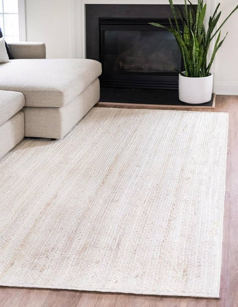 Handwoven Jute Braided Area Rug- Rustic Vintage Braided Reversible Rectangular Eco Friendly Rugs ... | Amazon (US)