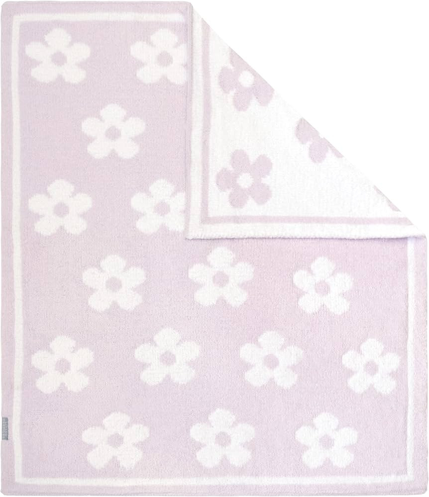 Living Textiles Chenille Baby Blanket - Purple Flower Ultra Soft, Thick, and Versatile | Warm Bla... | Amazon (US)