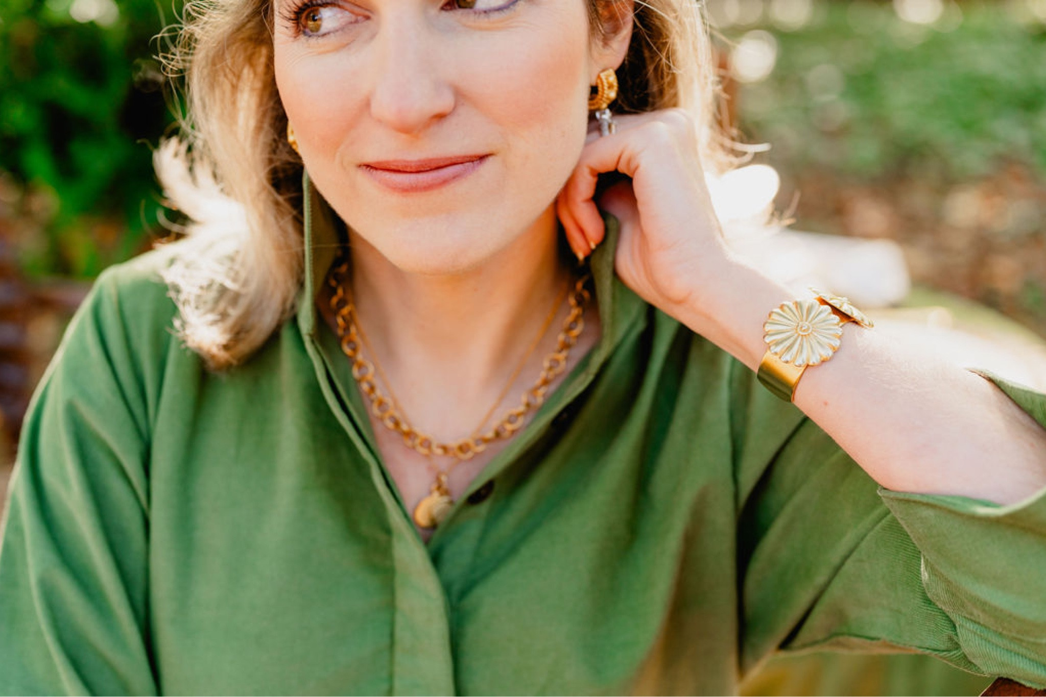 The prettiest gold pieces I’ve been wearing constantly. Love the layered necklaces and the meaning behind the widows mite! 