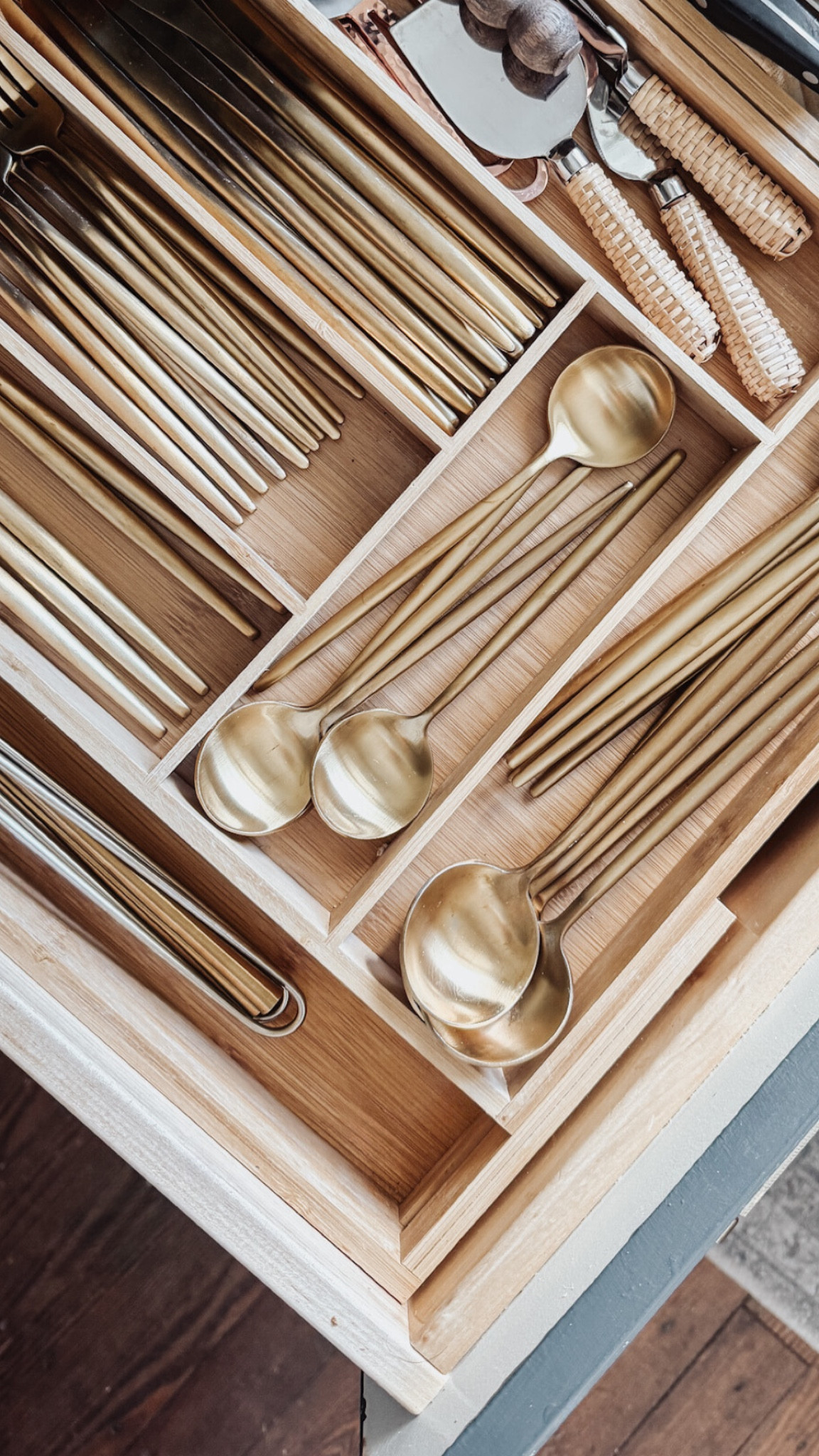 My expanding silverware drawer organizer & gold flatware are on sale today in Amazon’s Big Deal Days ✨ I love how large & customizable this tray is. And the modern flatware is a long time favorite - it has the perfect weight & matte gold finish 🤎

#LTKxPrimeDay #LTKHome #LTKFindsUnder100