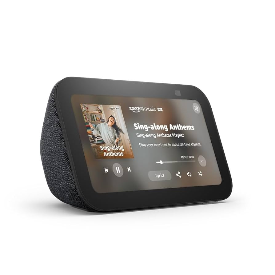 Amazon Echo Show 5 (newest model), Smart display with 2x the bass and clearer sound, Charcoal | Amazon (US)