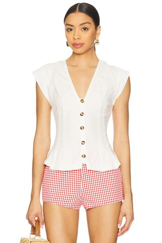 Free People x REVOLVE Dylan Vest in Clean Ivory from Revolve.com | Revolve Clothing (Global)