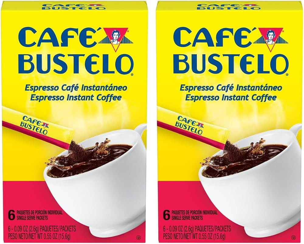 Prexio Cafe Bustelo Instant Coffee Single Serve Packets, 6 Count (Pack of 2) - Convenient & Flavo... | Amazon (US)