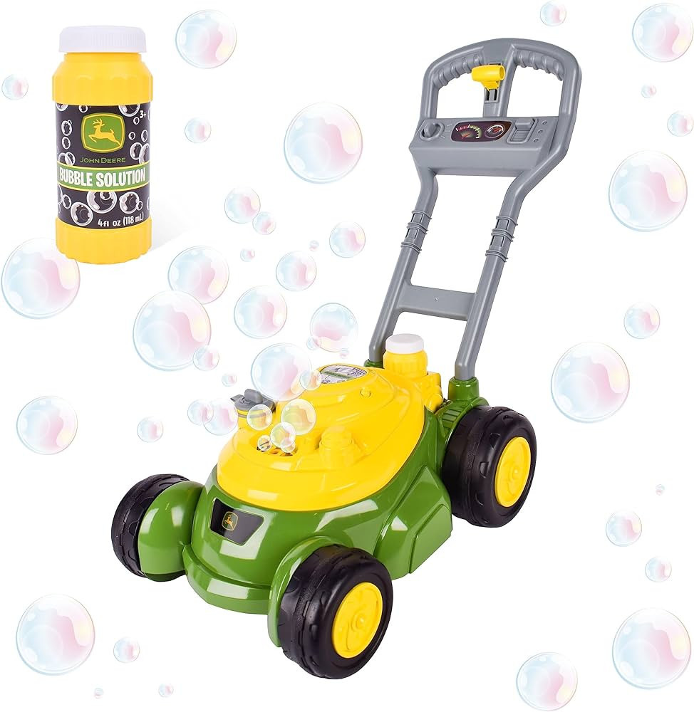 John Deere Bubble Lawn Mower with Bubble Solution, Outdoor Garden Toy, No Batteries Required, 2+ | Amazon (US)