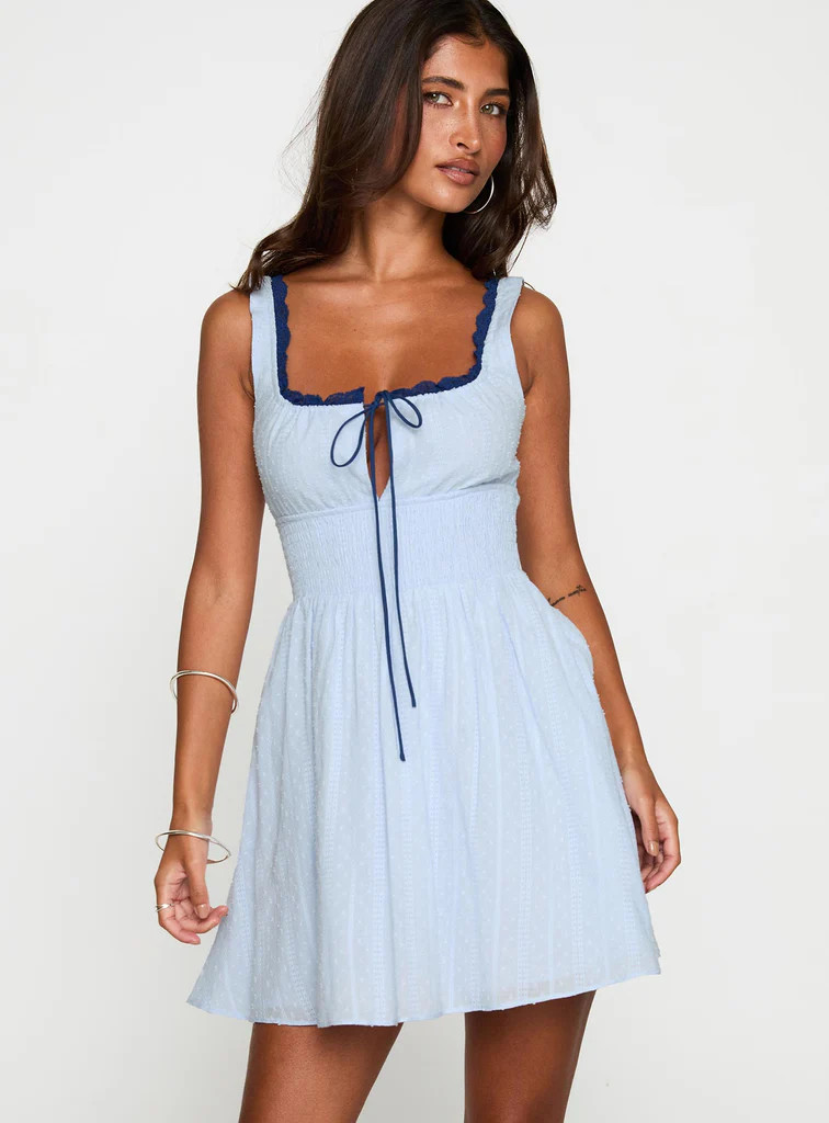 Natilda Mini Dress Blue | Princess Polly US
