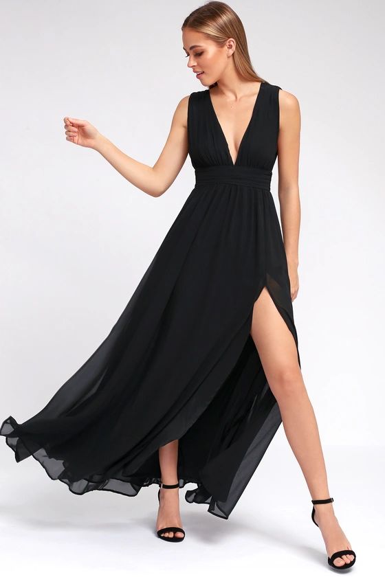 Heavenly Hues Black Maxi Dress | Lulus (US)