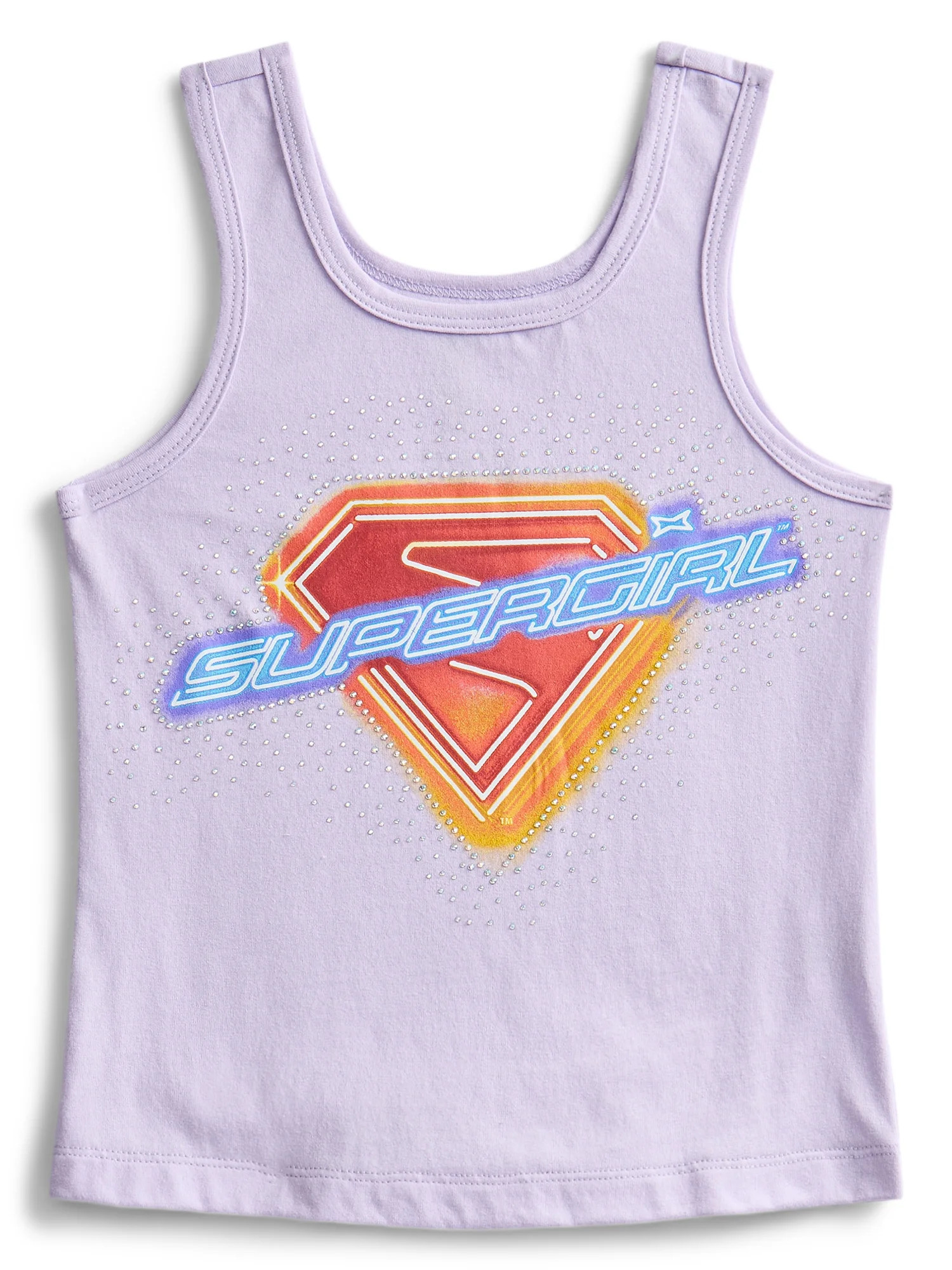 Supergirl Girls Gradient Rhinestone Character Graphic Tank Top, Sizes 4-16 | Walmart (US)