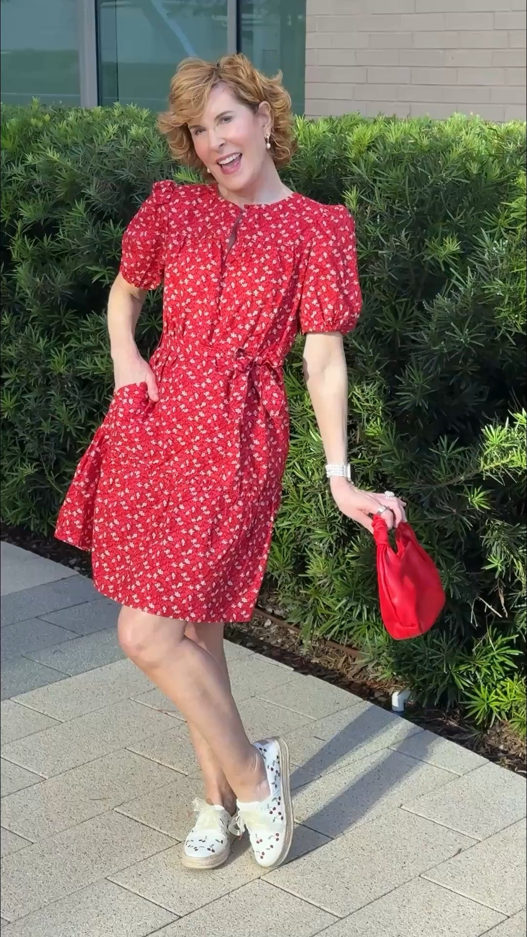 Red, white, and you just found your Memorial Day look!
❤️🤍💙
If you’ve been wondering what to wear that feels festive but still like you… this is it! This under $20 dress is such a happy find. It’s light, flattering, and the kind of piece you can slip on and head out the door feeling confident for anything from a backyard gathering to a casual day out. It comes in sizes XS–4X, and there’s also a blue version if you want another option.

And can we talk about these shoes for a second… cherries 🍒 are having a moment, and these lace-up espadrilles are the happiest little finishing touch. They give this dress so much personality and make it feel special well beyond the holiday.
🇺🇸
Perfect for Memorial Day and all the summer moments that follow… easy, cheerful, and ready for wherever the day takes you.