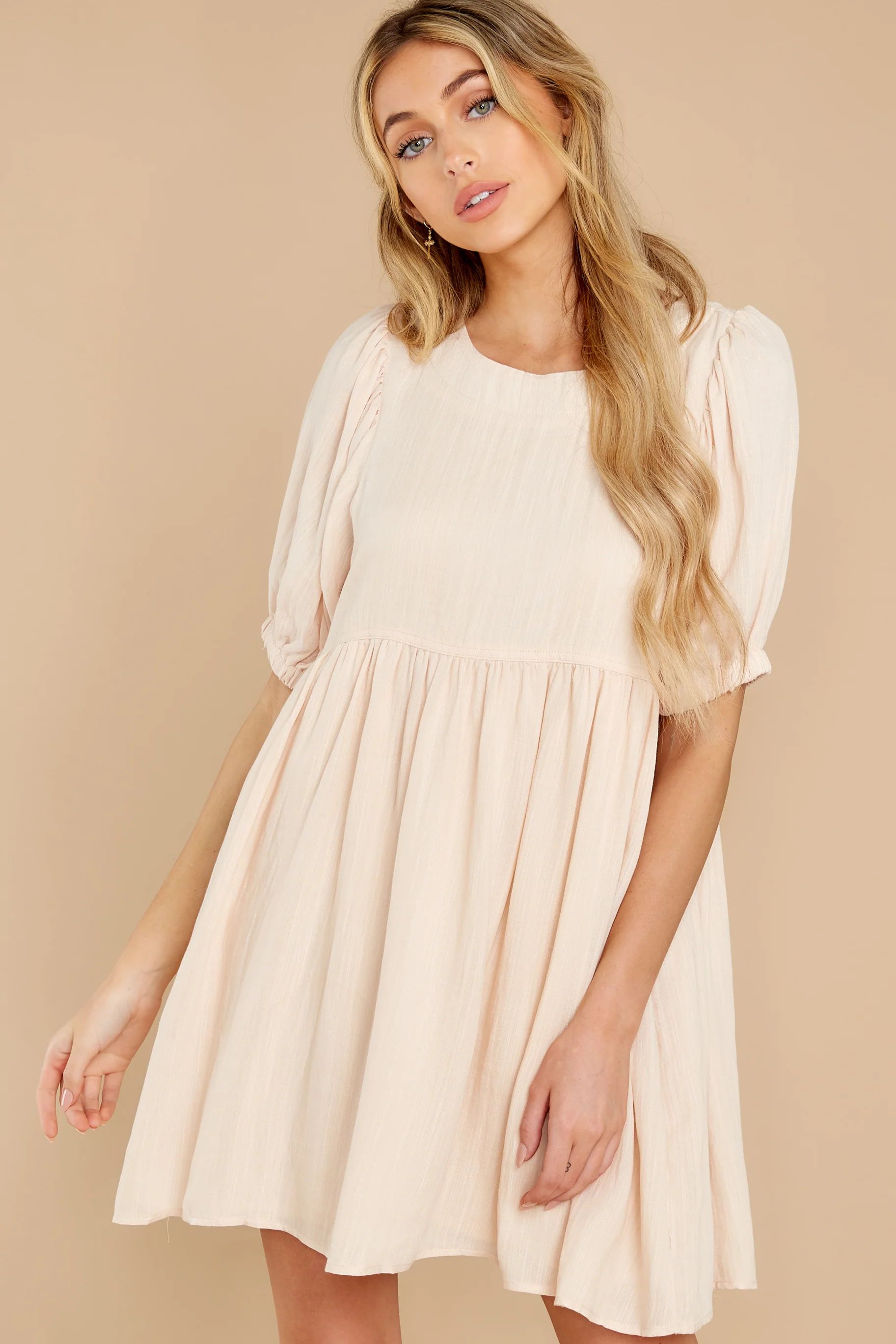 Tally The Compliments Cream Dress | Red Dress 
