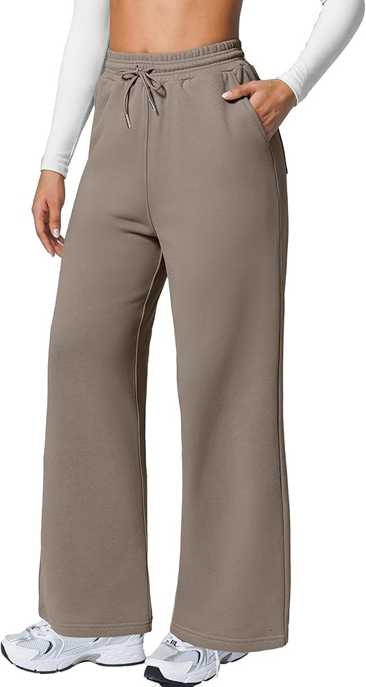 BRXL 28” Wide Leg Sweatpants Women Thick Cotton Winter Thermal Warm Baggy Ladies Pants Pull On ... | Amazon (US)