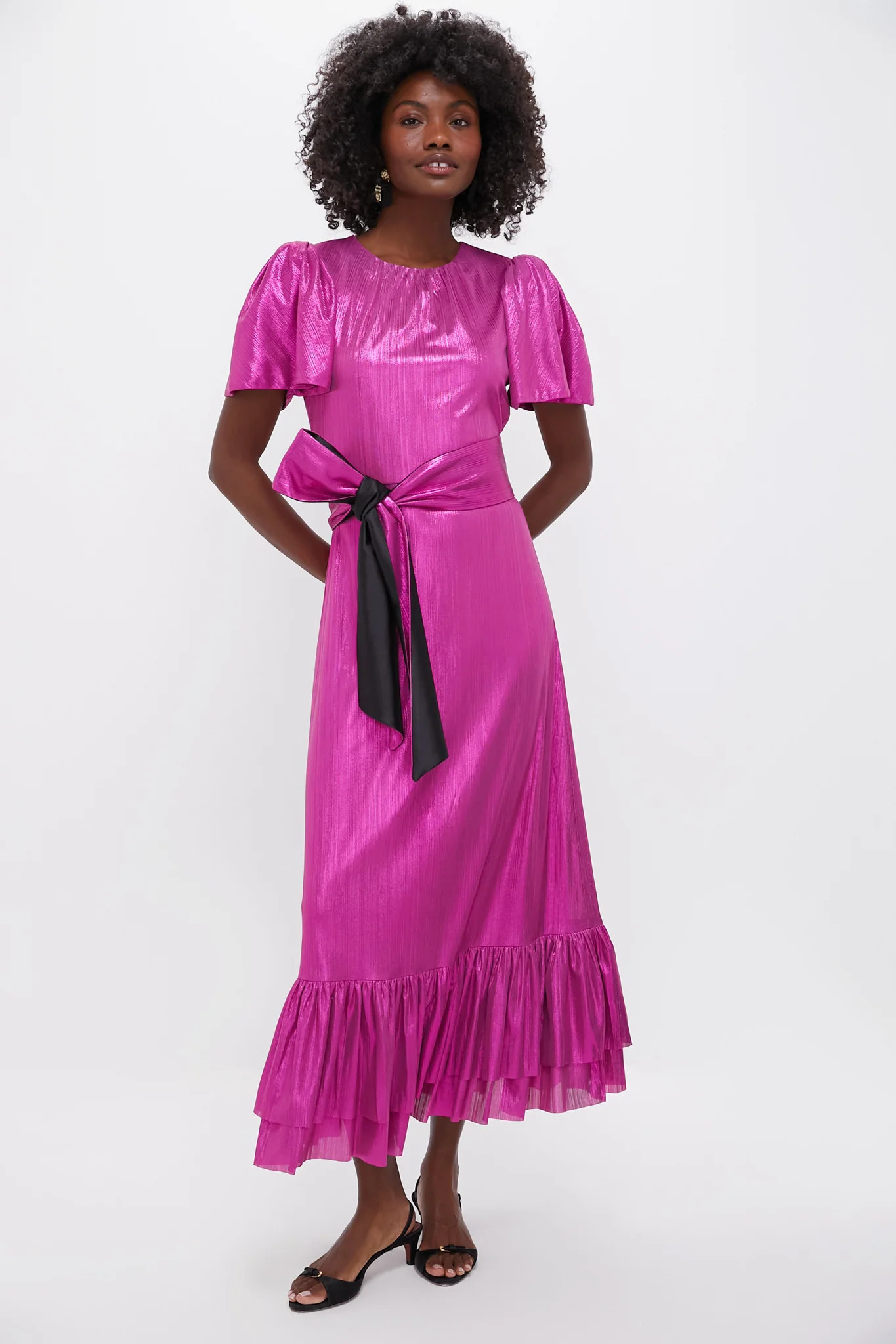 Fuchsia Metallic Angelina Dress | Tuckernuck (US)