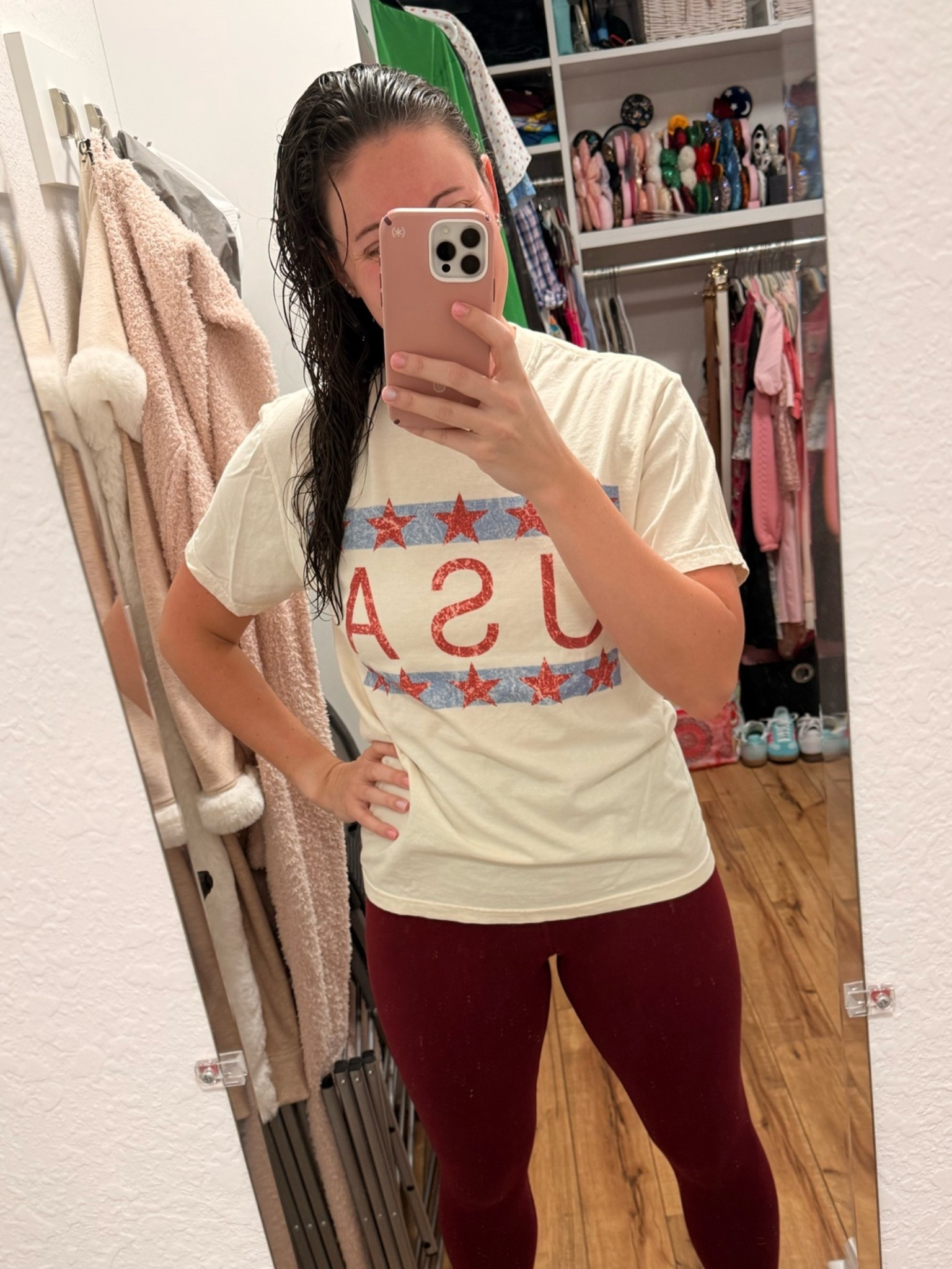 Post-workout comfies! I love a Comfort Colors tshirt and you can snag this graphic from @Mountain Moverz! They have great graphics for year round events! They fit true to size and you can get 30% off right now!