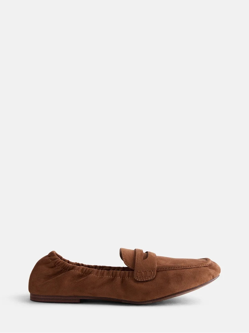 Scenario Women's Faux Leather Scrunch Loafers | Walmart (US)