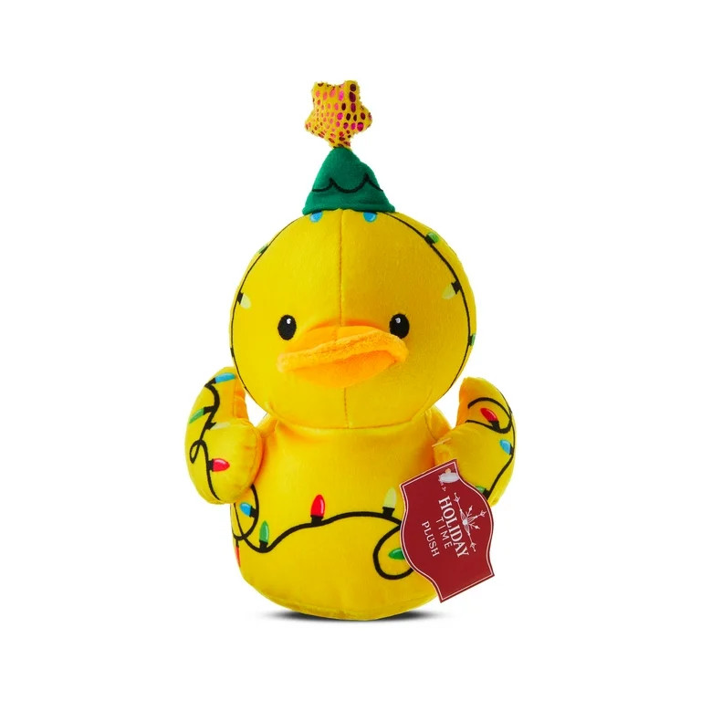 7IN Holiday Time Small Plush Rubber Duck with Christmas Lights | Walmart (US)