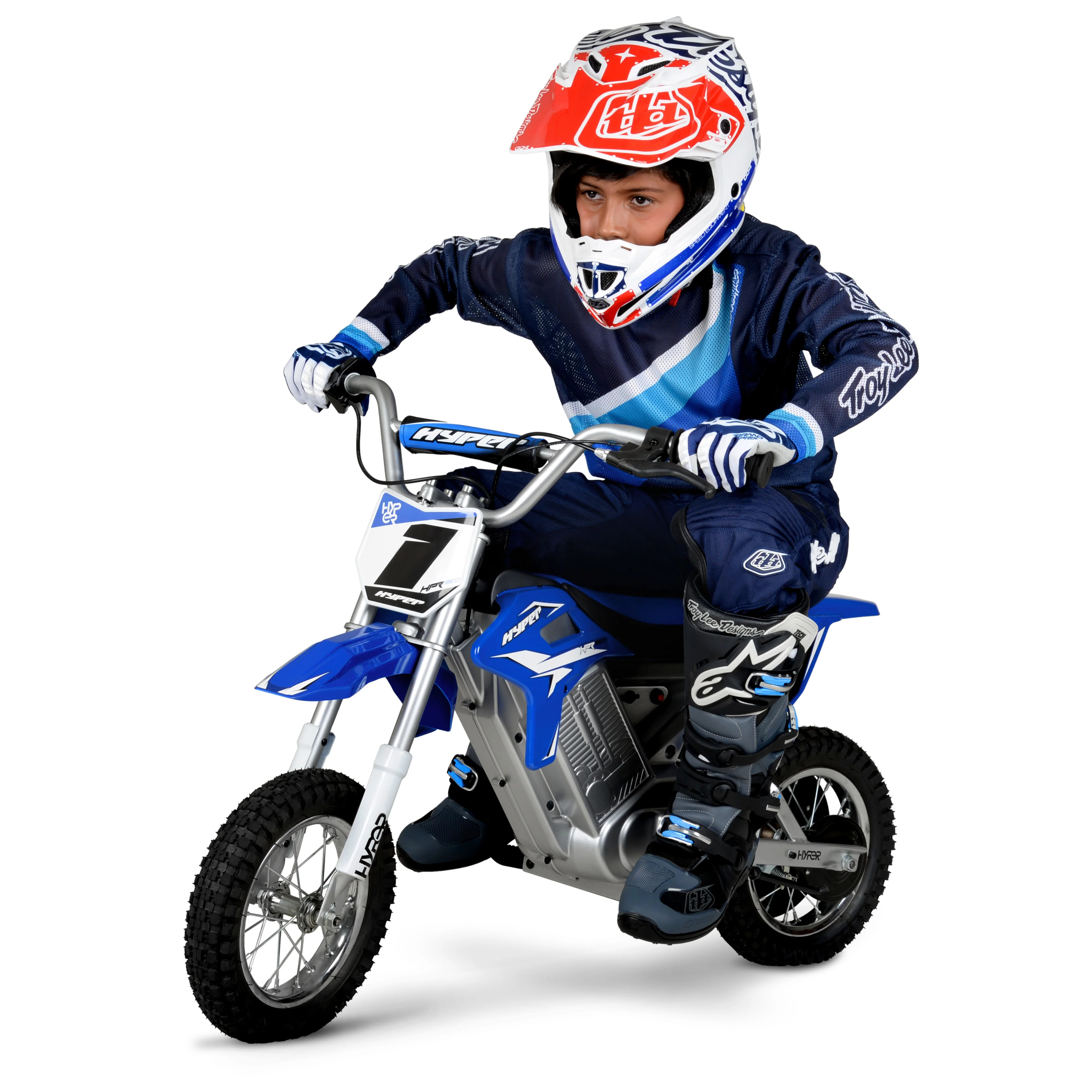 Hyper Toys HPR 350 Dirt Bike 24 Volt Electric Motorcycle in Blue | Walmart (US)