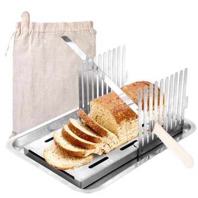 Stainless Steel Manual Sourdough Bread Slicer, Easy To Clean,Bread Slicer Guide For Homemade Bread, Bread Slicer For Sourdough Rounds | Wayfair North America