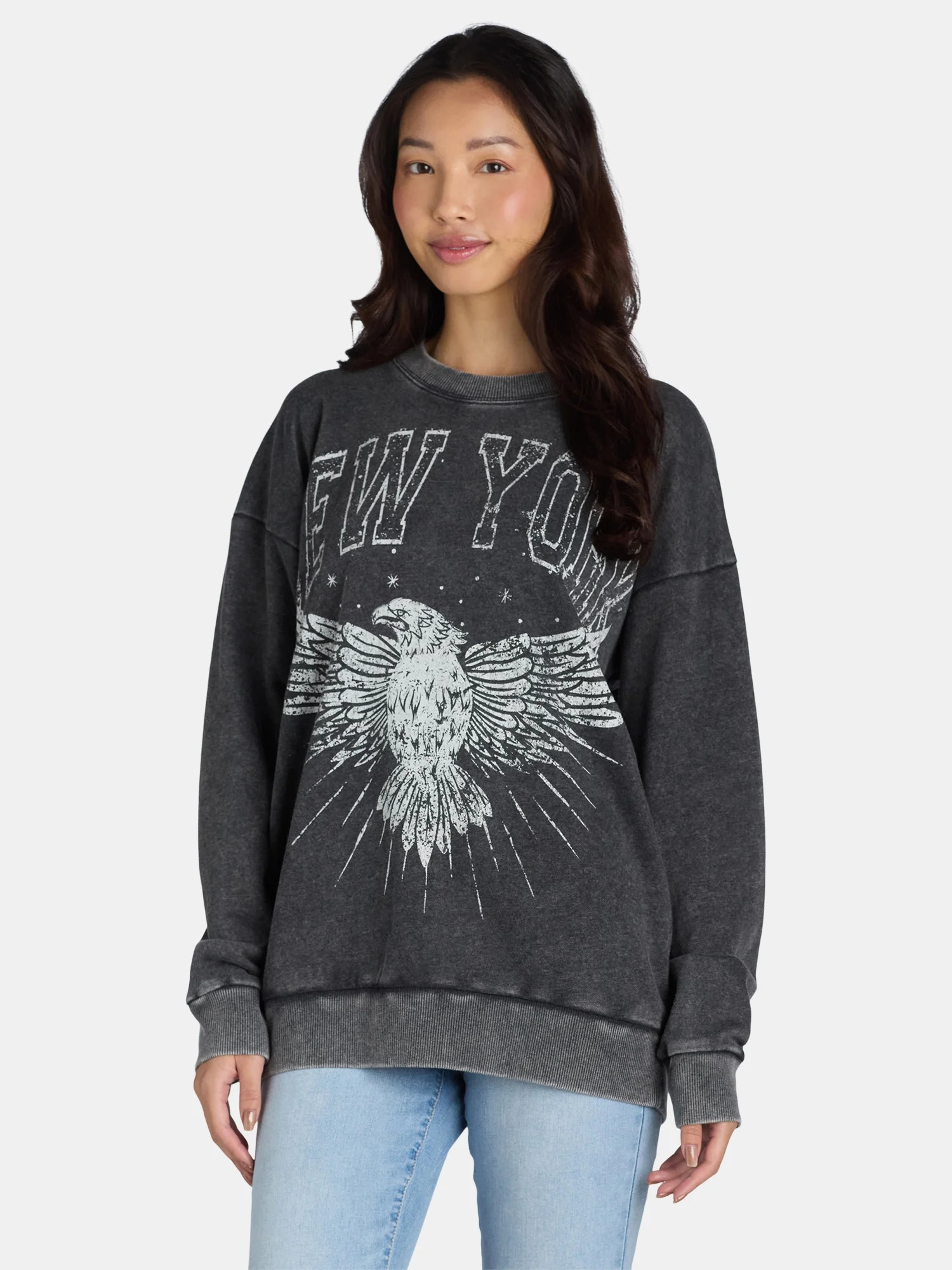 Self Esteem Women’s Mineral Washed Graphic Sweatshirt, Sizes S-XL | Walmart (US)