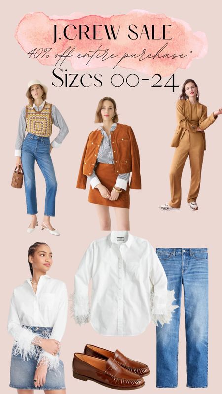 J.Crew New Arrivals and End of Season Styles 40% off entire purchase and some items are an extra 60% off sale prices for Labor Day Weekend. Use code LONGWKND

#LTKcurves #LTKsalealert #LTKunder100