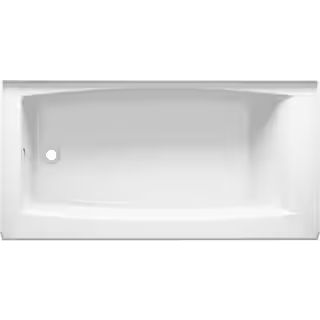 KOHLER Elmbrook 60 in. x 30.25 in. Soaking Bathtub with Left-Hand Drain in White K-R23217-LA-0 - ... | The Home Depot