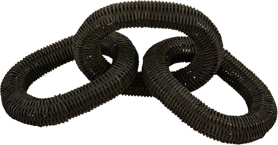 Mud Pie Black Rattan Links | Amazon (US)
