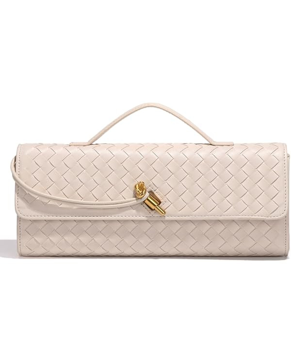Trendy Woven Evening Clutch Purses Women Underarm Shoulder Handbag Cute Satchels Crossbody Purse ... | Amazon (US)