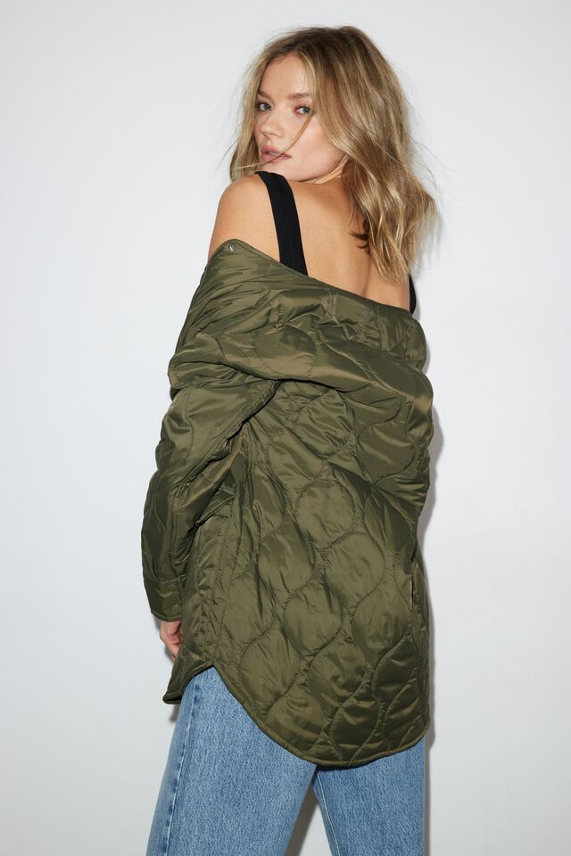 York Quilted Shacket | Dynamite Clothing