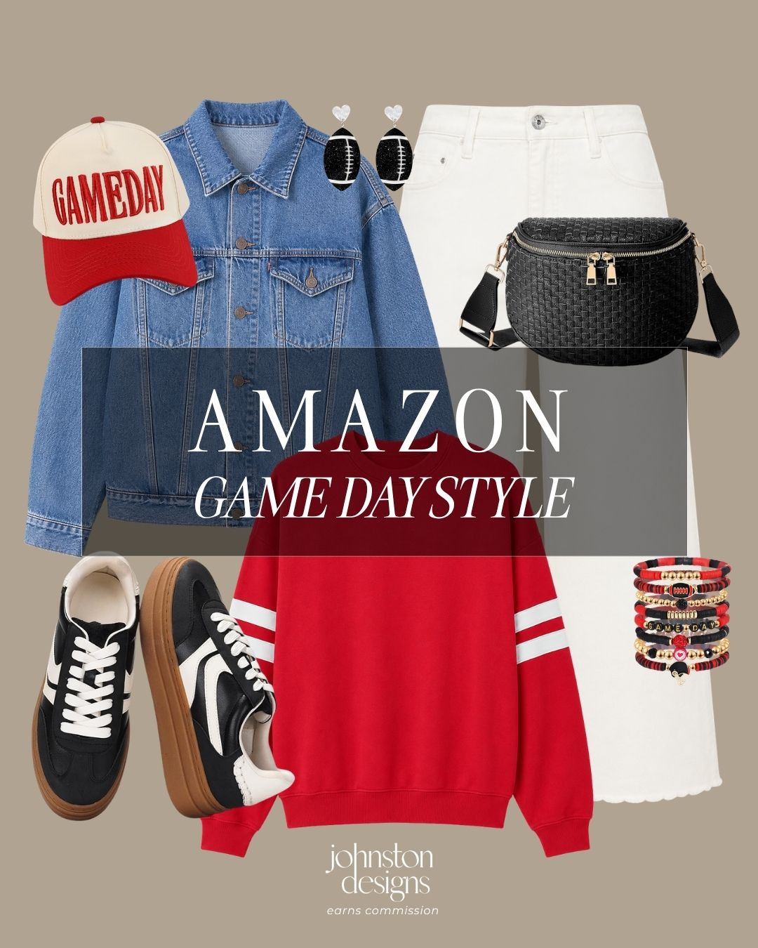 Bring the team spirit without sacrificing style. ❤️ This red game-day sweatshirt, white denim skirt and classic jacket create a fun layered Amazon look made for tailgates, stadium seats and postgame plans.

Amazon game-day outfit, red football sweatshirt, women’s tailgate outfit, white denim skirt outfit, game-day accessories, casual football fashion, stadium outfit ideas, Amazon sports style

#amazonfinds #amazonfashion #gamedaystyle #footballfashion #tailgateoutfit #sportsmom #fallextravaganza #casualstyle #outfitinspiration
 

 #LTKootd #LTKSeasonal