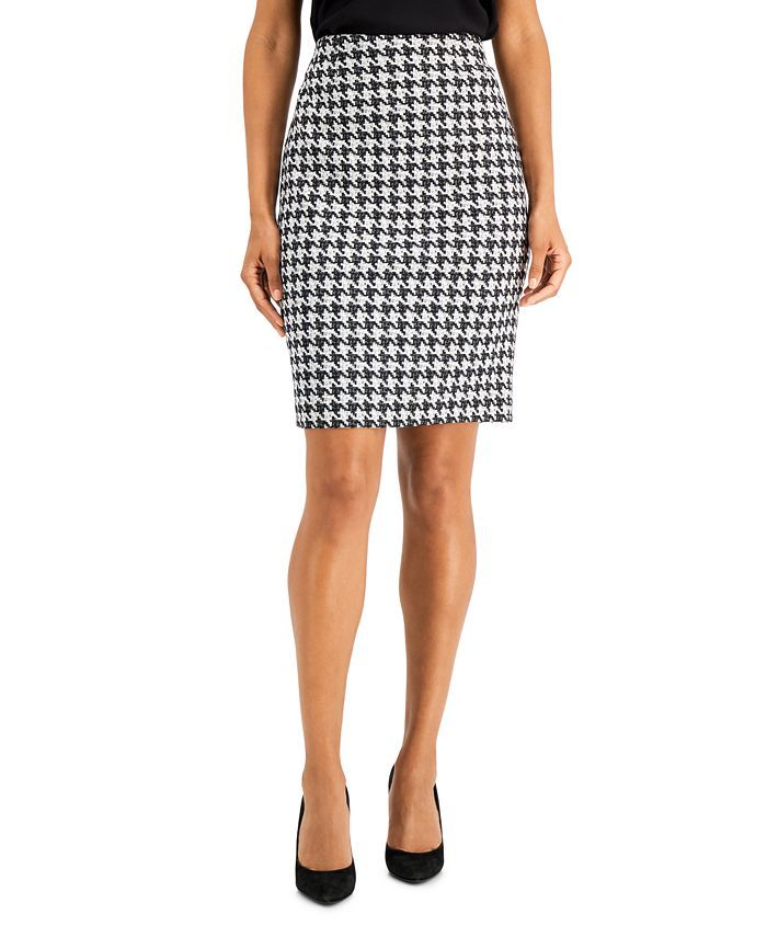 Kasper Houndstooth-Print Pencil Skirt & Reviews - Skirts - Women - Macy's | Macys (US)