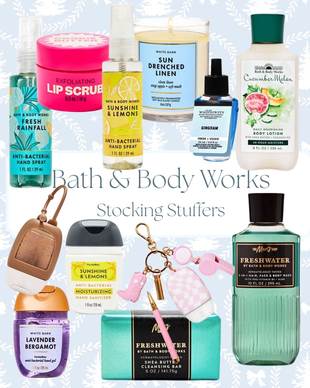 Stocking stuffer heaven ✨🎄
Bath & Body Works always comes through with the cutest, most practical little gifts — perfect for teachers, coworkers, neighbors, or popping into everyone’s stocking.

Hand sanitizers, mini lotions, lip scrubs, room sprays, candles, cute holders… so many great scents and fun add-ons! These are the small gifts people actually use all season long.

I rounded up my favorites in fresh, clean, classic scents — perfect for him and her.
Tap to shop everything I included! 💚🎁

#BathAndBodyWorks #StockingStuffers #HolidayGifts #GiftsUnder15 #TeacherGifts #CoworkerGifts #NeighborGifts #CleanScents #LTKStockingStuffers

#LTKselfcare #LTKGiftGuide #LTKHoliday