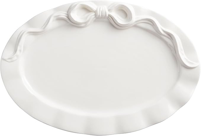 Mud Pie Ceramic Bow Serving Platter | Amazon (US)