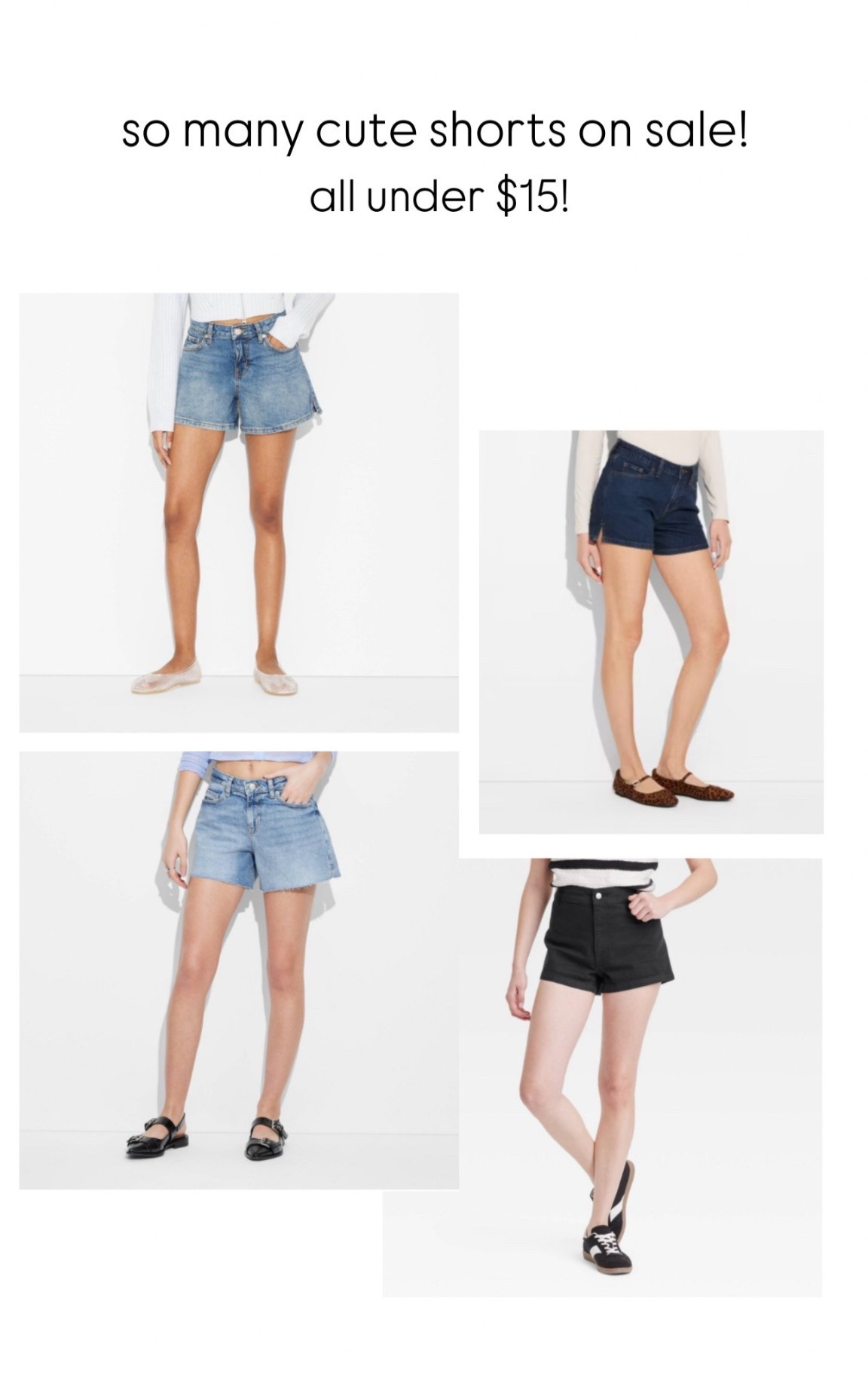 shorts all under $15! The black ones come in multiple colors. And all the others have different washes or hems 🙌

Stock up for next summer! 

#LTKSaleAlert