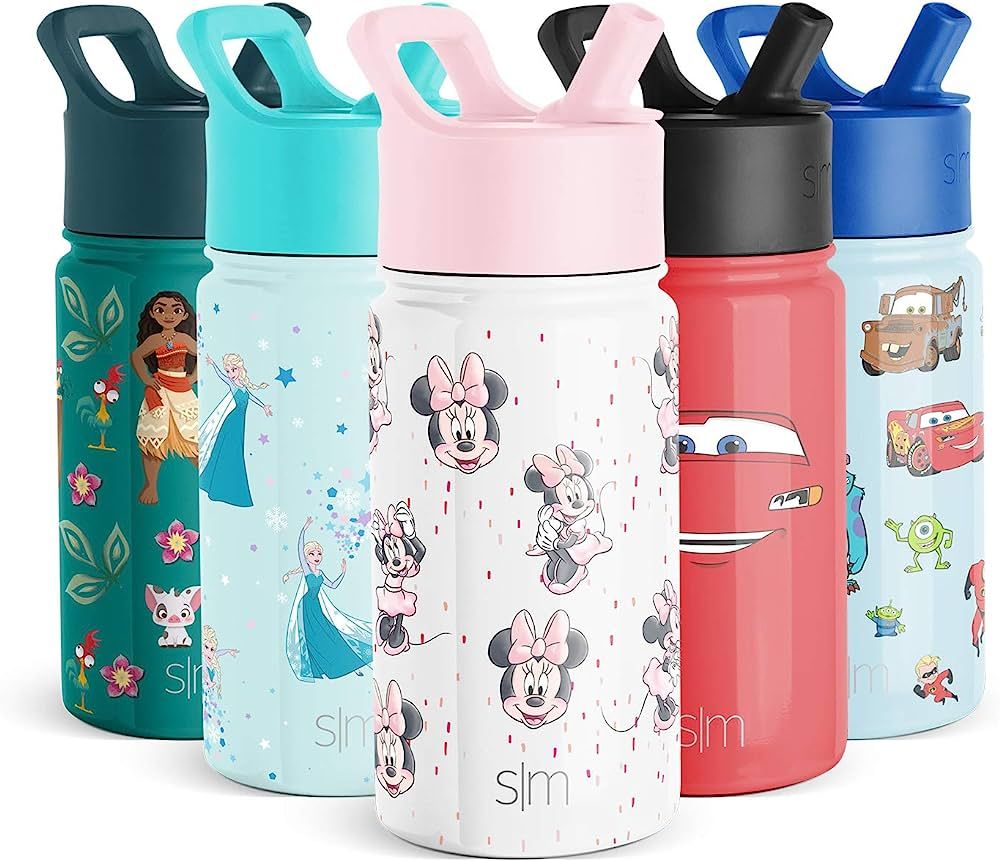 Simple Modern Disney Minnie Mouse Kids Water Bottle with Straw Lid | Reusable Insulated Stainless... | Amazon (US)