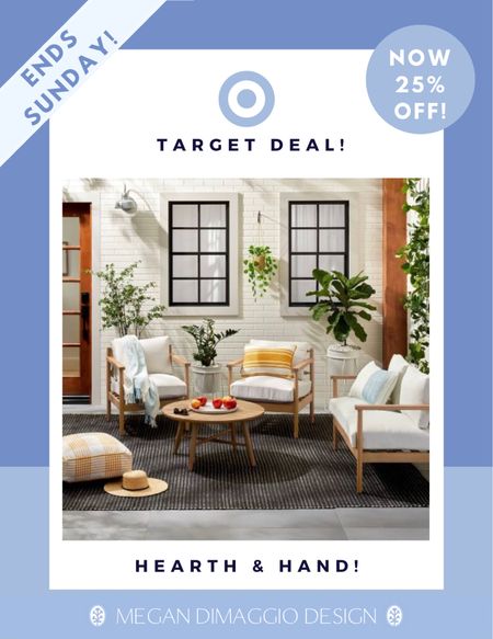 Wow!! Now get 25% OFF this highly rated Hearth & Hand slatted back outdoor set!! 😍🙌🏻 it reminds me of a way more expensive set and is a great option for smaller spaces!! Snag the accent chairs, loveseat and coffee table for 25% off but 🏃🏼‍♀️🏃🏼‍♀️🏃🏼‍♀️ because sale ends tomorrow!

#LTKsalealert #LTKhome #LTKSeasonal