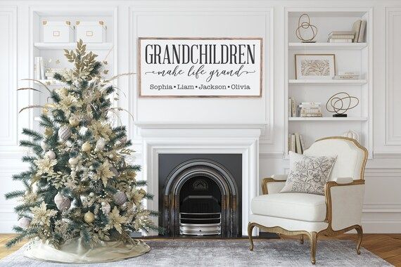 Grandchildren Make Life Grand Wood Sign Personalized With | Etsy | Etsy (US)