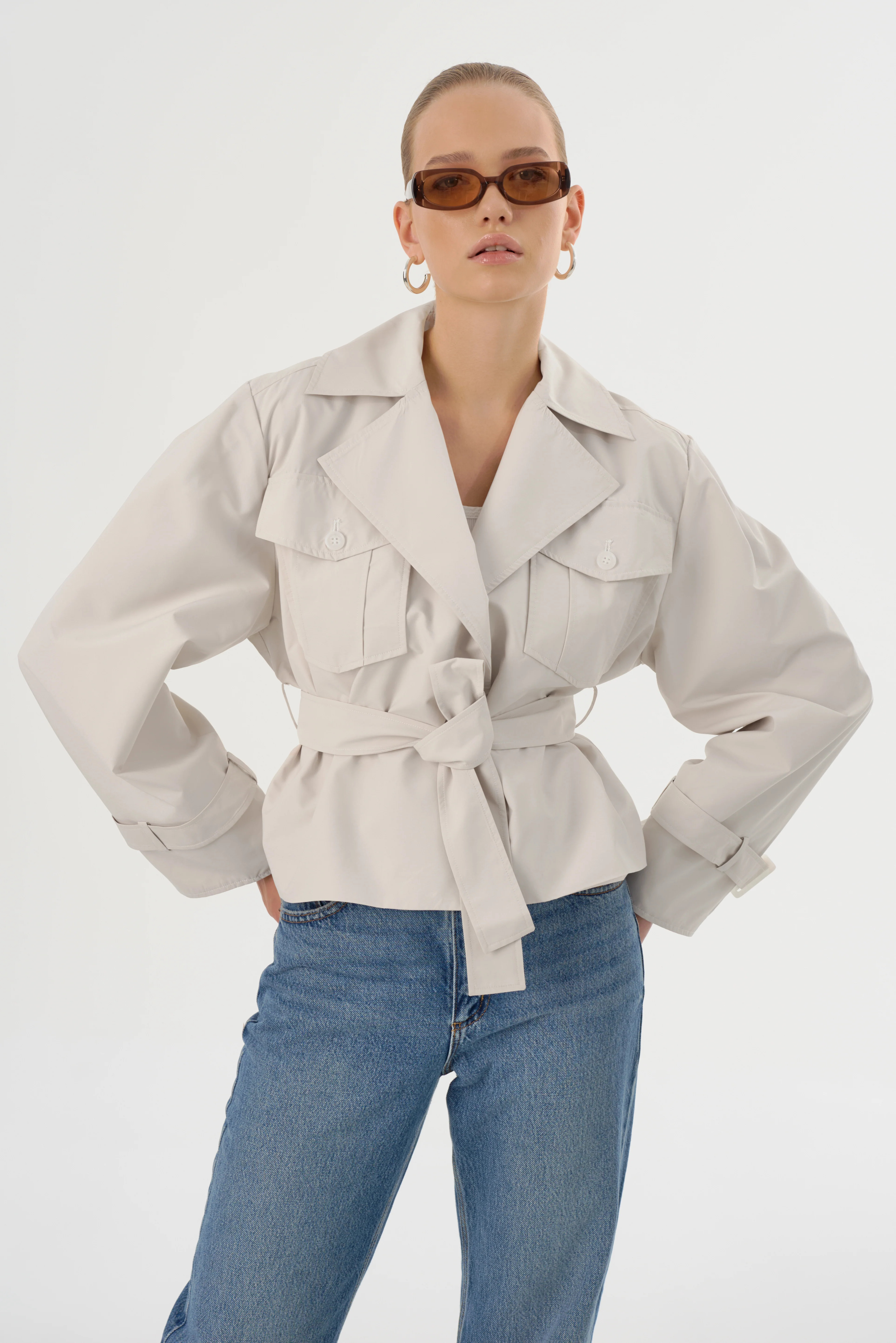 QUINN | Cropped Trench Coat | LAMARQUE
