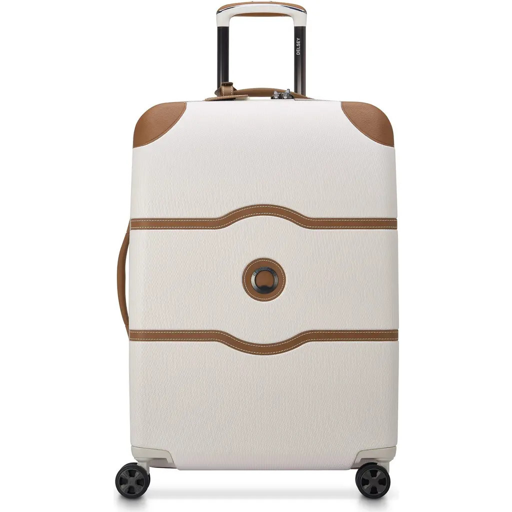 Delsey Paris Chatelet Air 2.0 Hardside 24" Medium Checked Spinner Luggage in Angora at Nordstrom | Nordstrom