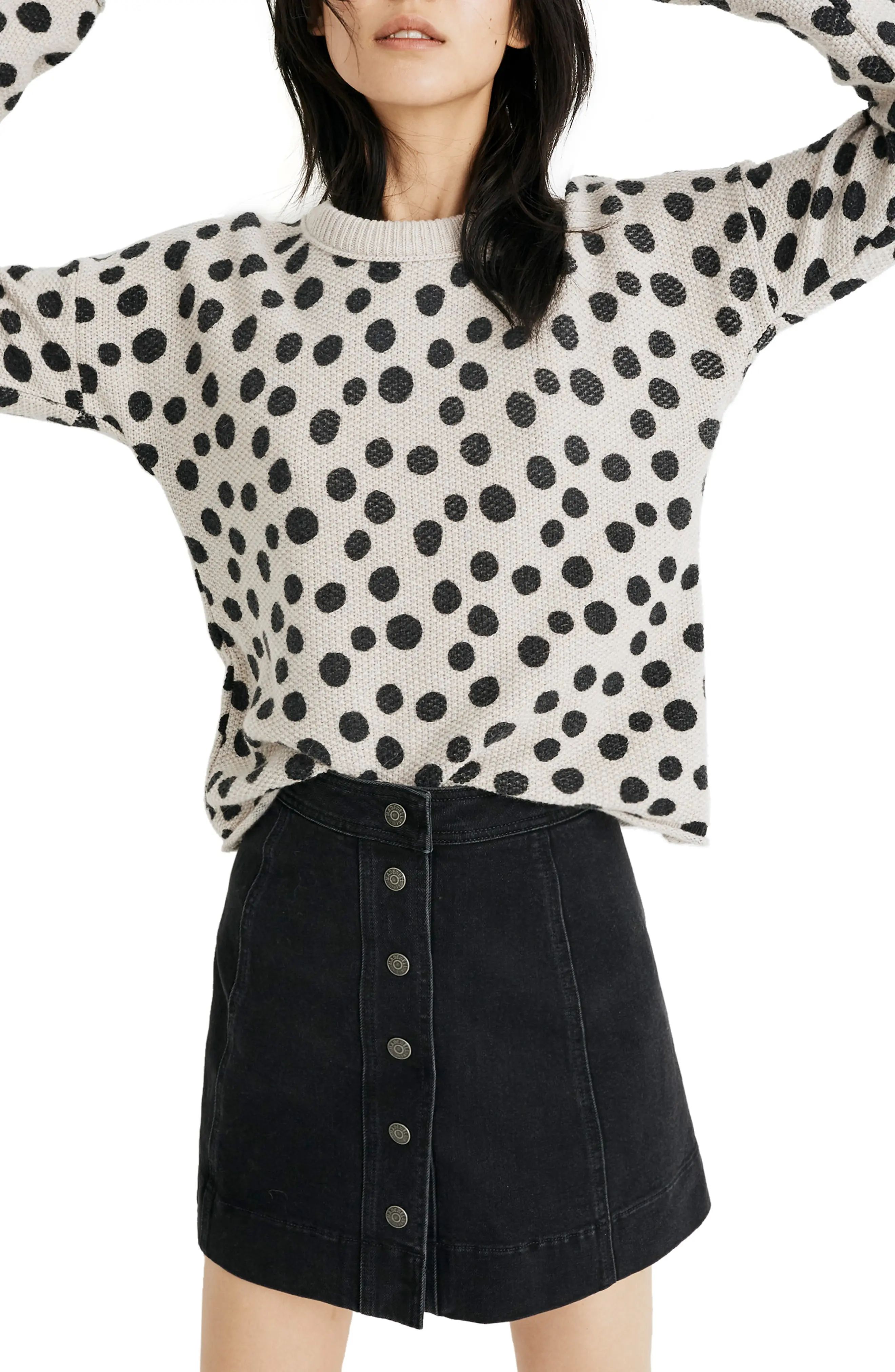 Madewell Leopard Dot Pullover Sweater | Nordstrom