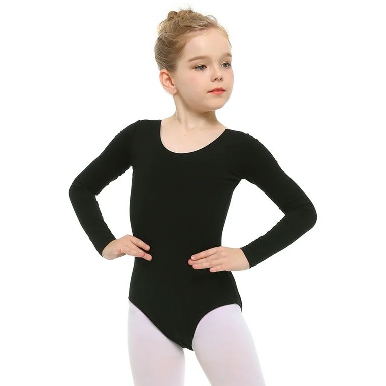 Stelle Girls Long Sleeve Basic Ballet Leotard for Girls/Toddlers/Kids Dance Ballet Gymnastic Outf... | Walmart (US)