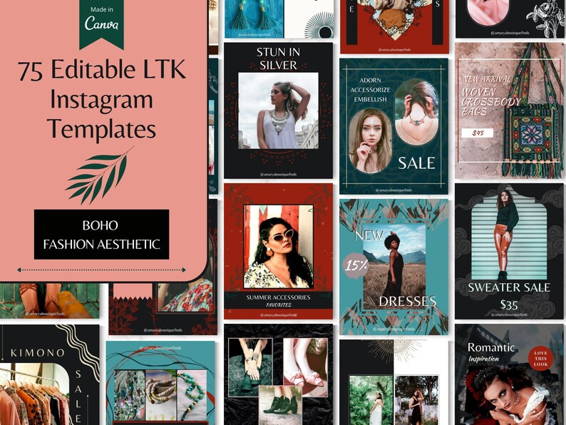 75 Fashion LTK Templates for Canva - Influencer, Blogger, Affiliate Marketer, Sellers - Liketokno... | Etsy (CAD)
