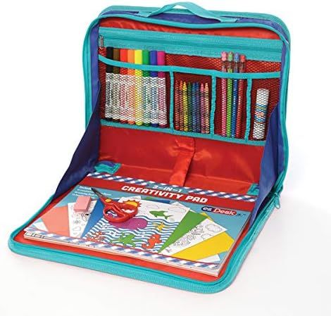 EZDesk Travel Activity Kit, Laptop Style Desk with Writing and Craft Accessories for Children, 64... | Amazon (US)