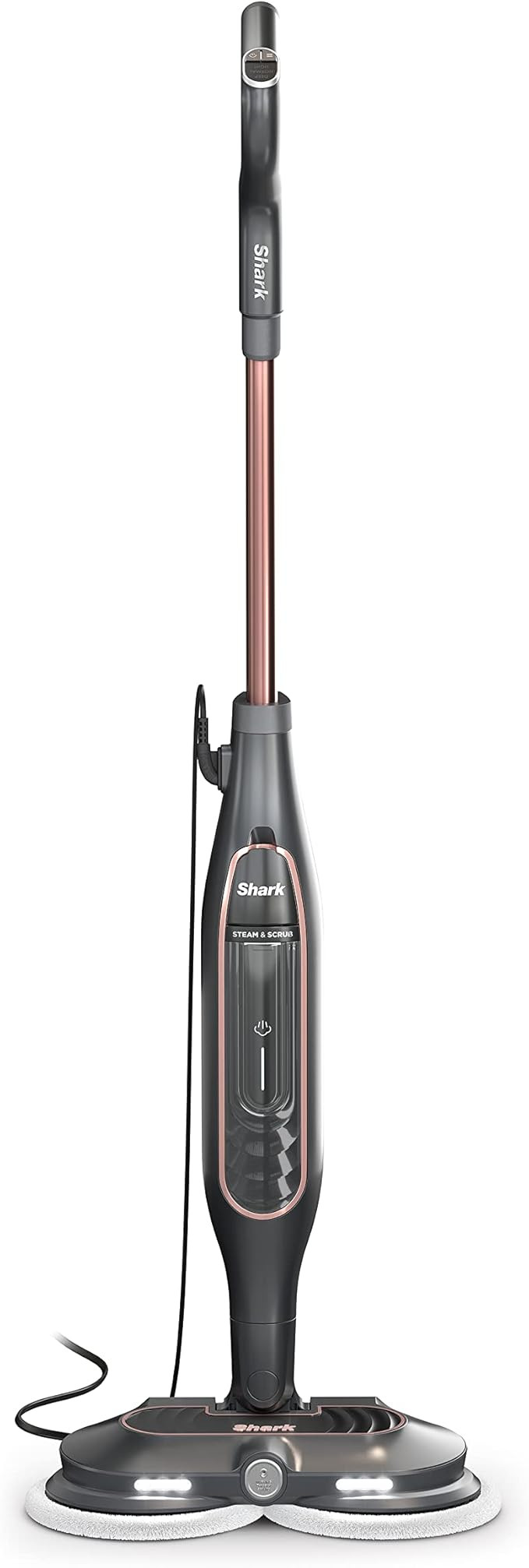 Shark Scrub + Steam Blaster, 7.48'' x 14.96'' x 47.44'', Rose Gold/Black | Amazon (US)