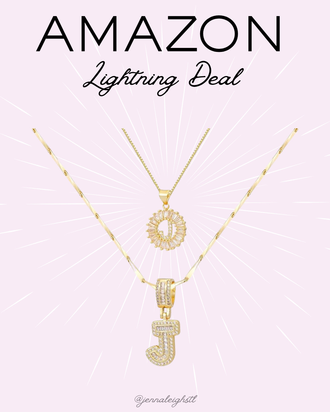 Amazon lightning deal on these gold and silver initial necklaces. Love that you get two so you can layer them or share, such a cute everyday piece or easy gift idea. 

 #LTKMothersDay #LTKMidsize