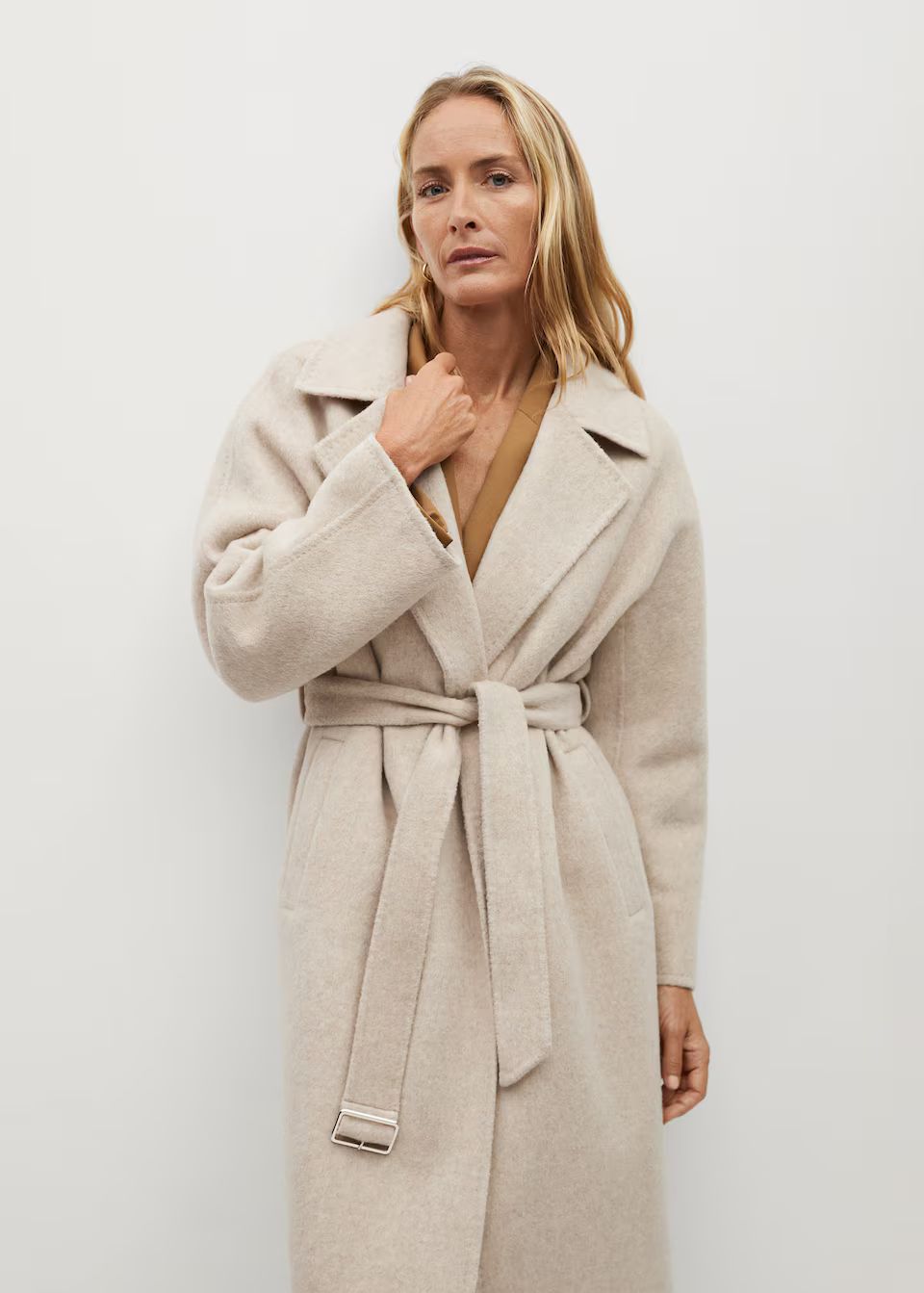 Belted wool coat | MANGO (US)