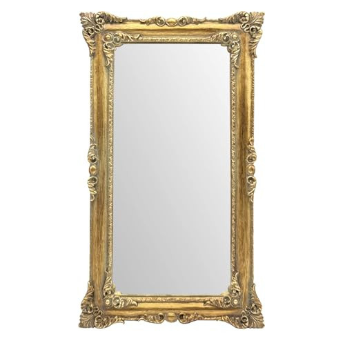 JANDERART Gold Vintage Mirror 8x14 Inch, Antique Ornate Decorative Mirror for Desk & Wall, Small Vanity Mirror for Makeup Wall Decor, Antique Gold | Amazon (US)
