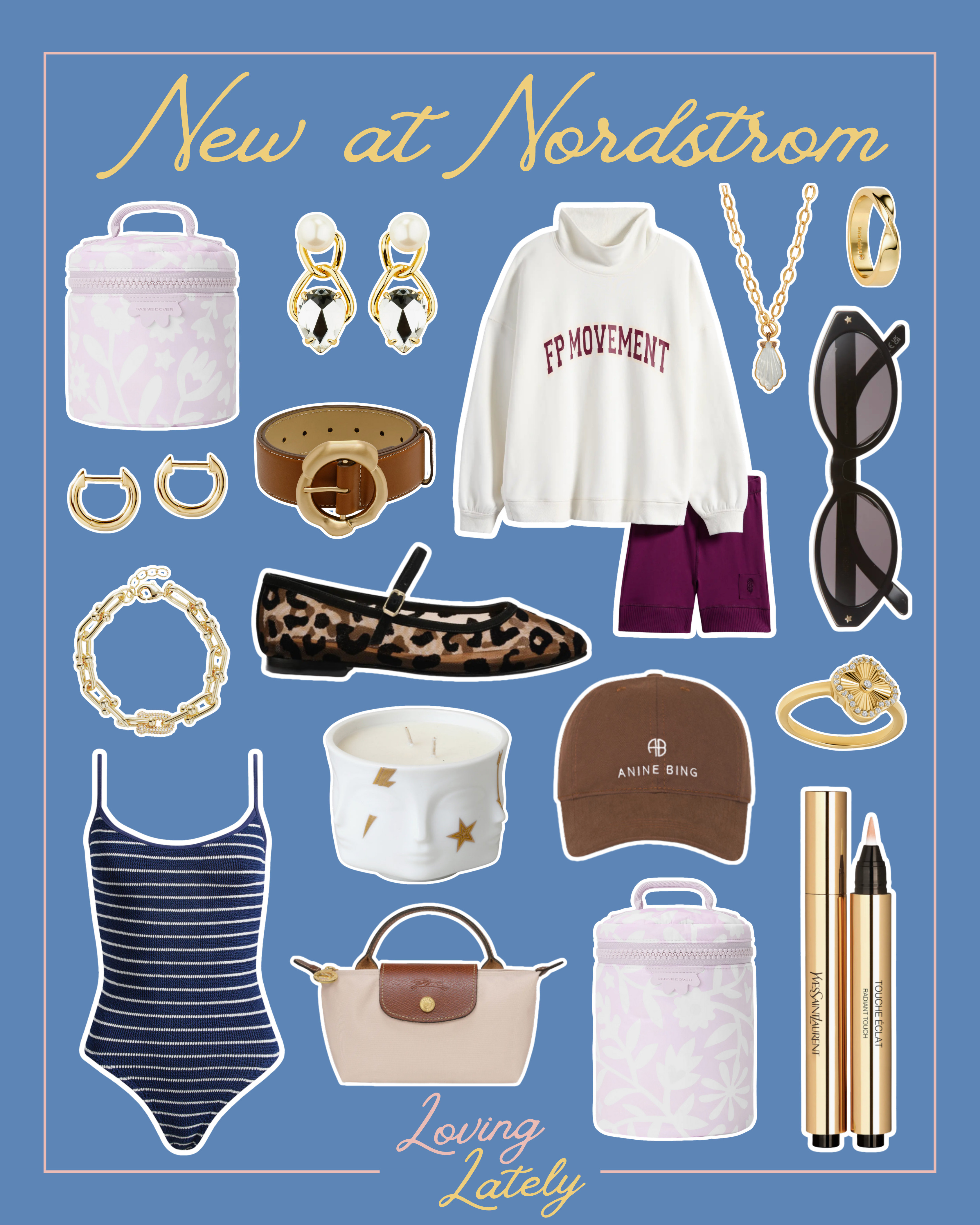 New and now at Nordstrom! So many good new arrivals this week at Nordstrom. The free people movement set is so cute and cozy. 

Dagne Dover | Cult Gaia | Anine Bing | Longchamp | YSL | Accessories | Summer style | Summer fashion | one size swim | hunza g swim | gold accessories | what to wear | loving lately | currently shopping  

 #LTKSwim #LTKTravel #LTKShoeCrush